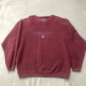 Vintage 90s Mondetta Sport Sweatshirt Mens Large Burgundy Canada Embroidered